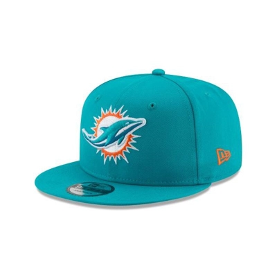 Blue Miami Dolphins Hat - New Era NFL Basic 9FIFTY Snapback Caps USA2496305